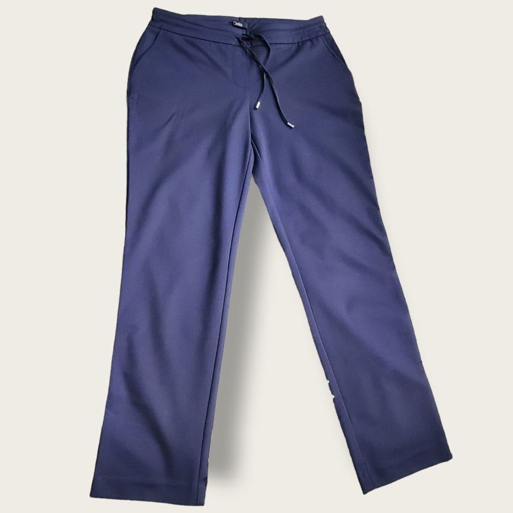Ladies' Pull-On Pants w/Drawstring Blue 3XL | Dalia